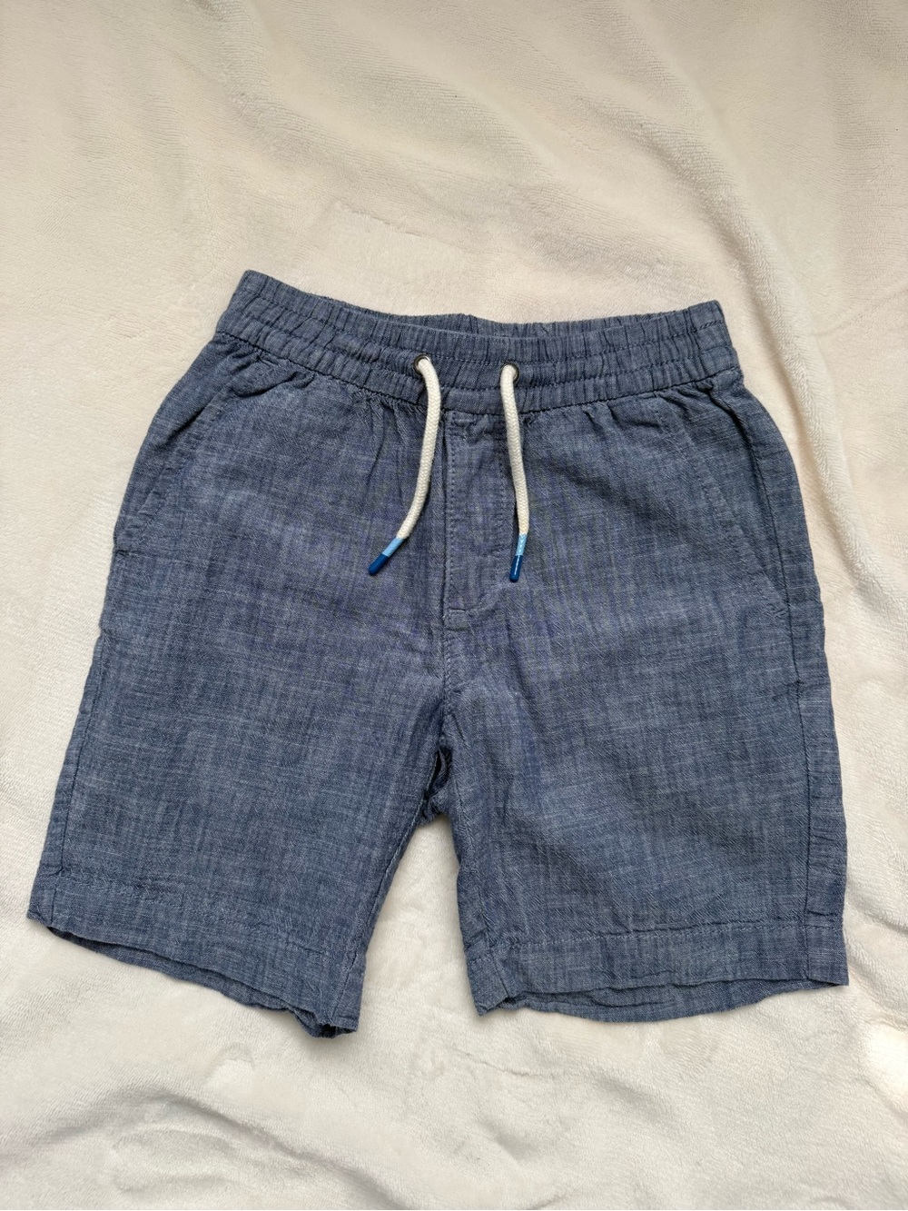 GAP Boys Blue Chambray Drawstring Shorts